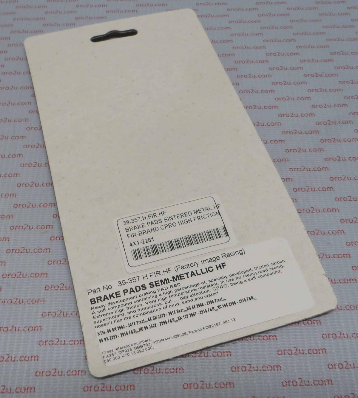 BRAKE PADS SINTERED METAL HF, CPRO HIGH FRICTION, DB2290.CPRO thumbnail 4