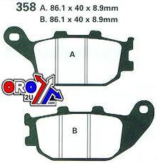 BRAKE PADS STD SCOOTER ORGANIC, EBC SFA358, KEVLAR BACK thumbnail 3