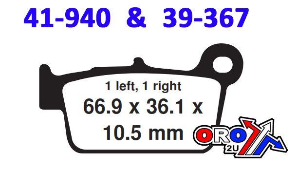 BRAKE PADS SINTERED NITRO RACE, MOTO-MASTER 094522, 39-367, 41-940.H.NITRO thumbnail 4