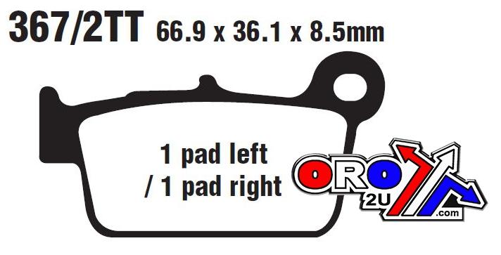 BRAKE PADS FA367/2TT EBC, EBC FA367/2TT thumbnail 3