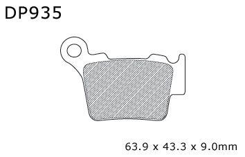 BRAKE PADS SINTERED DP BRAKES, DP935 Premium thumbnail 5