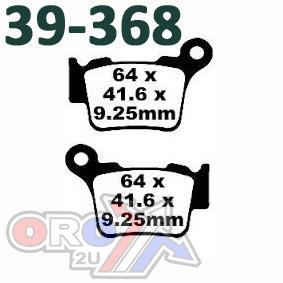 BRAKE PADS STD EBC FA368TT, FA368 thumbnail 3