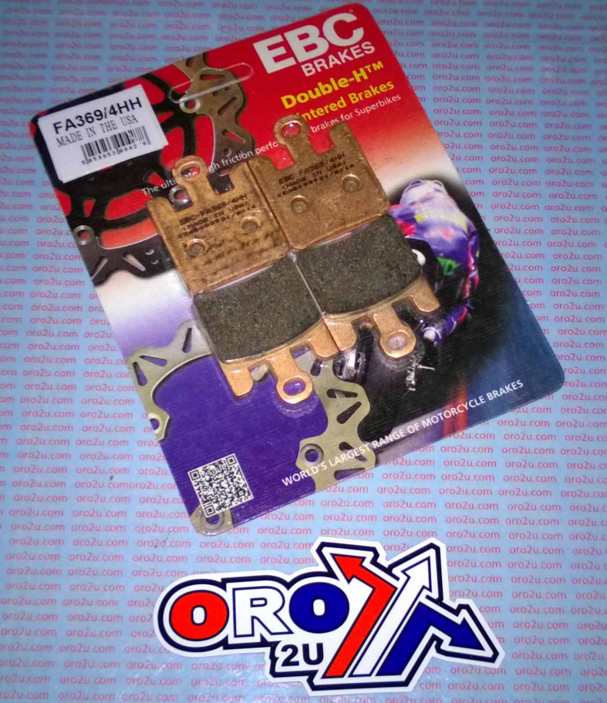 BRAKE PADS SINTERED METAL HH, EBC FA369/4HH SET/4 PCS thumbnail 4