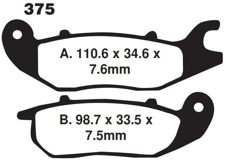 BRAKE PADS EBC FA375 Kevlar, [SFA375] thumbnail 3