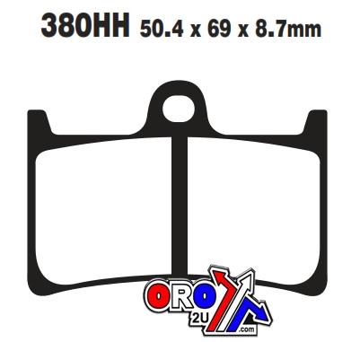BRAKE PADS SINTERED METAL GOLD, FA380HH EBC thumbnail 3