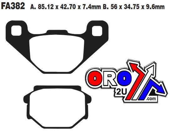 BRAKE PADS STD SEMI-METAL, EBC FA382, 39-382 thumbnail 3