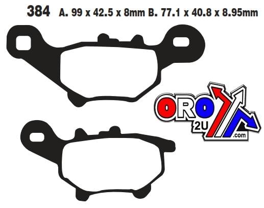 BRAKE PADS STD SCOOTER ORGANIC, EBC SFA384 thumbnail 2