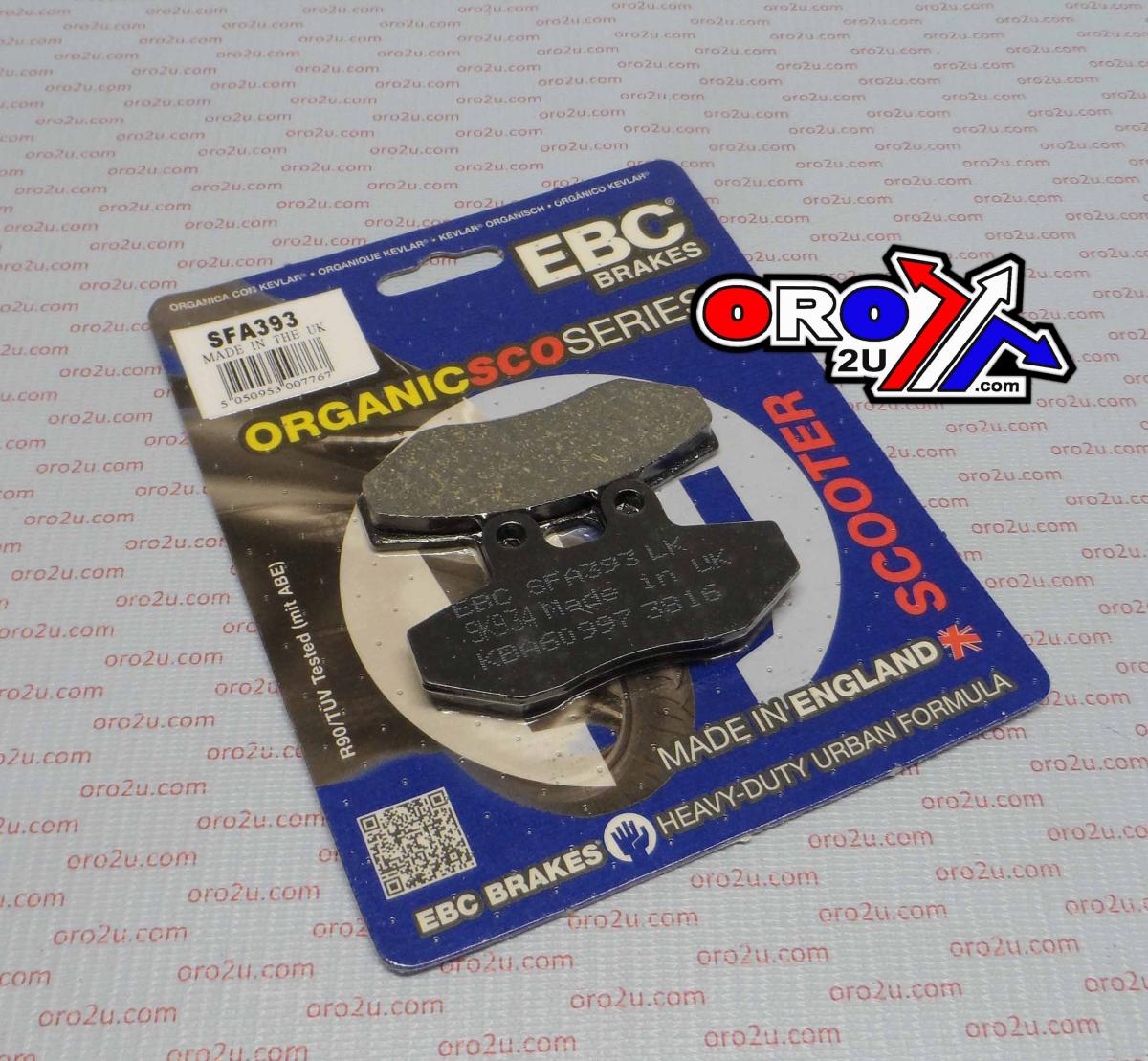 BRAKE PADS STD SCOOTER ORGANIC, EBC SFA393 image 1