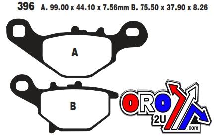 BRAKE PADS STD SCOOTER ORGANIC, EBC SFA396 thumbnail 2