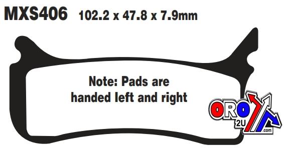 BRAKE PADS SINTERED METAL, EBC MXS406, KTM HUSABERG thumbnail 3