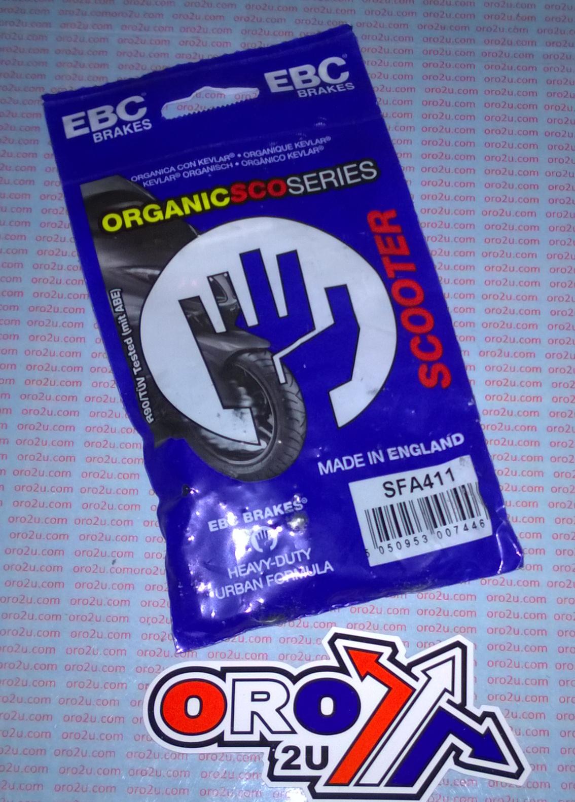 BRAKE PADS STD SCOOTER ORGANIC, EBC SFA411 thumbnail 2