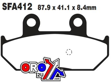 BRAKE PADS STD SCOOTER ORGANIC, EBC SFA412 thumbnail 3