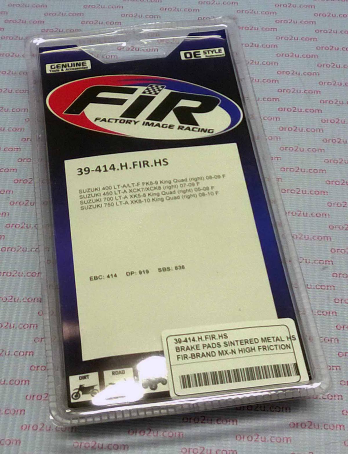 BRAKE PADS SINTERED METAL HS, MX-N HIGH FRICTION, 39-414.H.ORO, DB2164.OR-N thumbnail 2