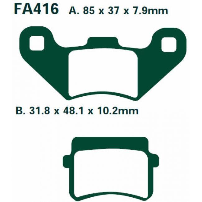 BRAKE PADS FA416TT EBC thumbnail 3