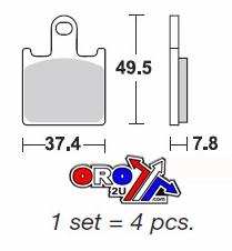 BRAKE PADS SINTERED METAL 4pcs, EBC FA417/4HH (VD444) thumbnail 3