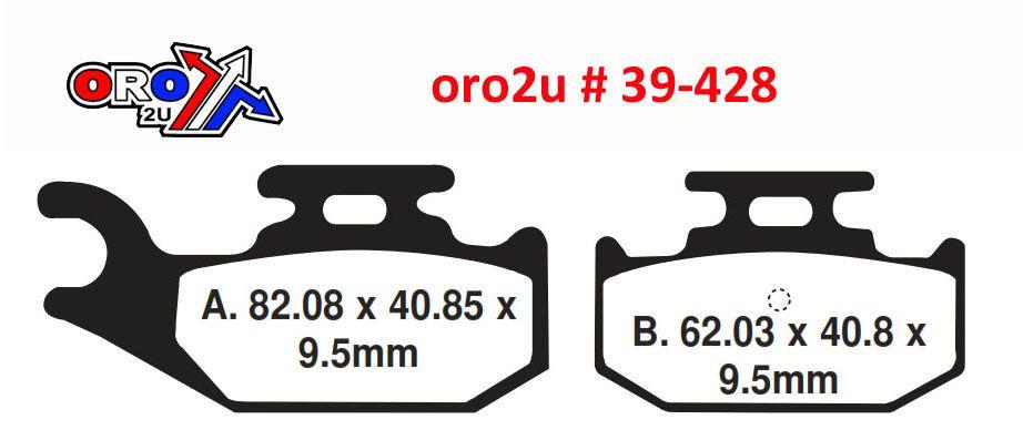 BRAKE PADS SINTERED FA428R 39-428 thumbnail 3
