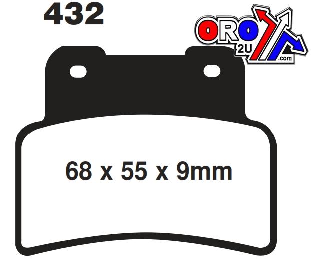 BRAKE PADS Kevlar organic, EBC FA432 thumbnail 3