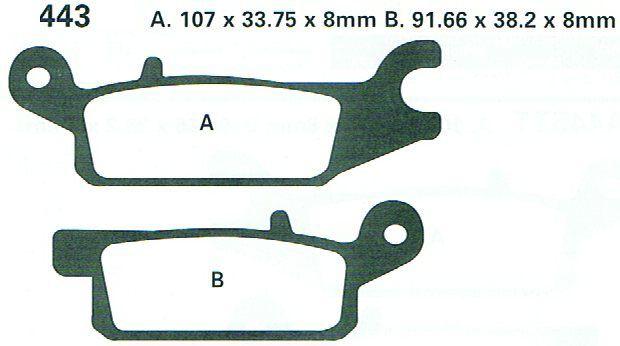 BRAKE PADS SINTERED METAL, EBC FA443R thumbnail 2
