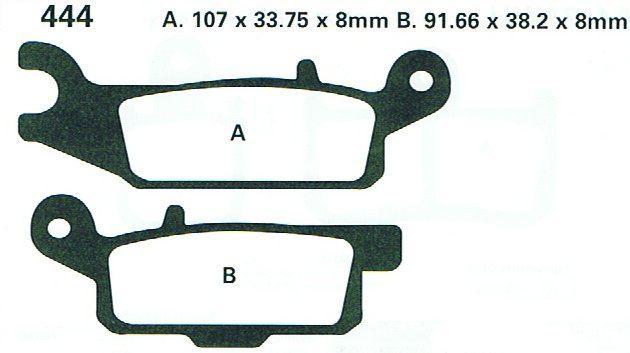 BRAKE PADS DISC MOTO-MASTER, SEMI-METALLIC STD 095911 thumbnail 2