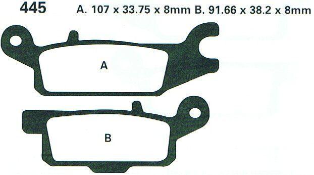 BRAKE PADS DISC MOTO-MASTER, SEMI-METALLIC STD 096211 thumbnail 2