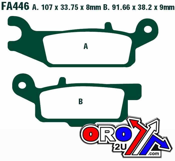 BRAKE PADS SINTERED METAL, EBC FA446R thumbnail 2