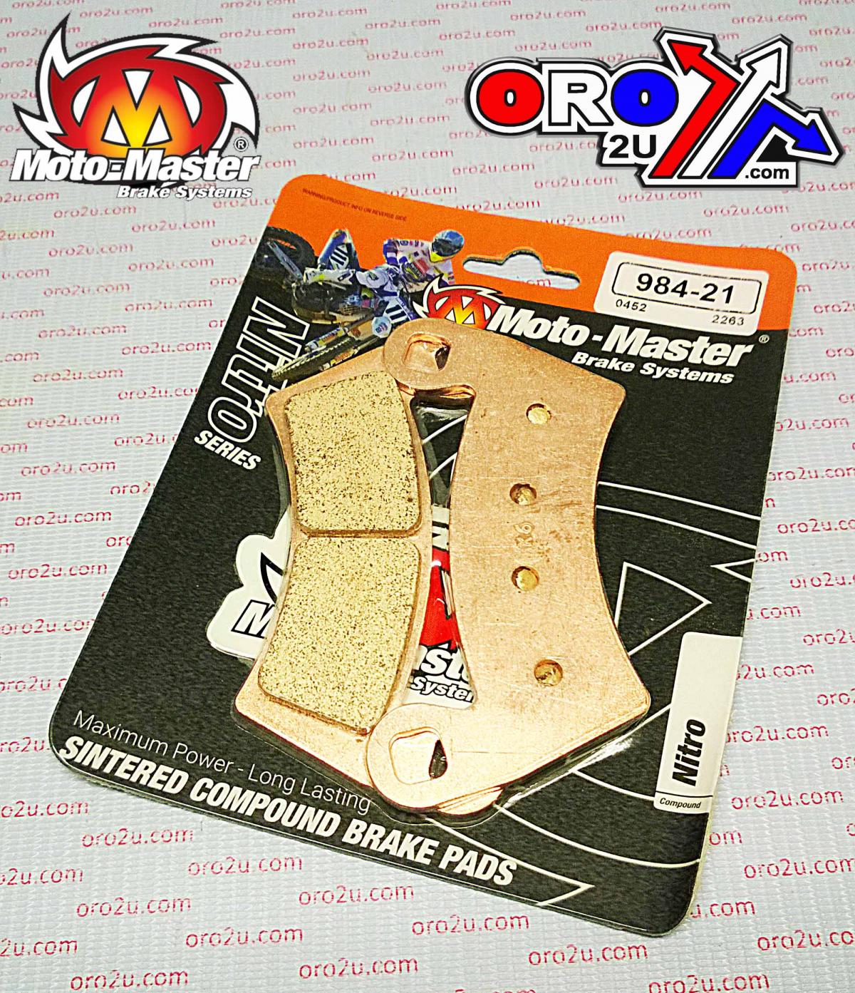 BRAKE PADS SINTERED NITRO, MOTO-MASTER 098421, 39-452, 7.6MM THICK
