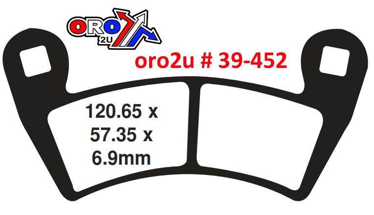 BRAKE PADS SINTERED NITRO, MOTO-MASTER 098421, 39-452, 7.6MM THICK thumbnail 2