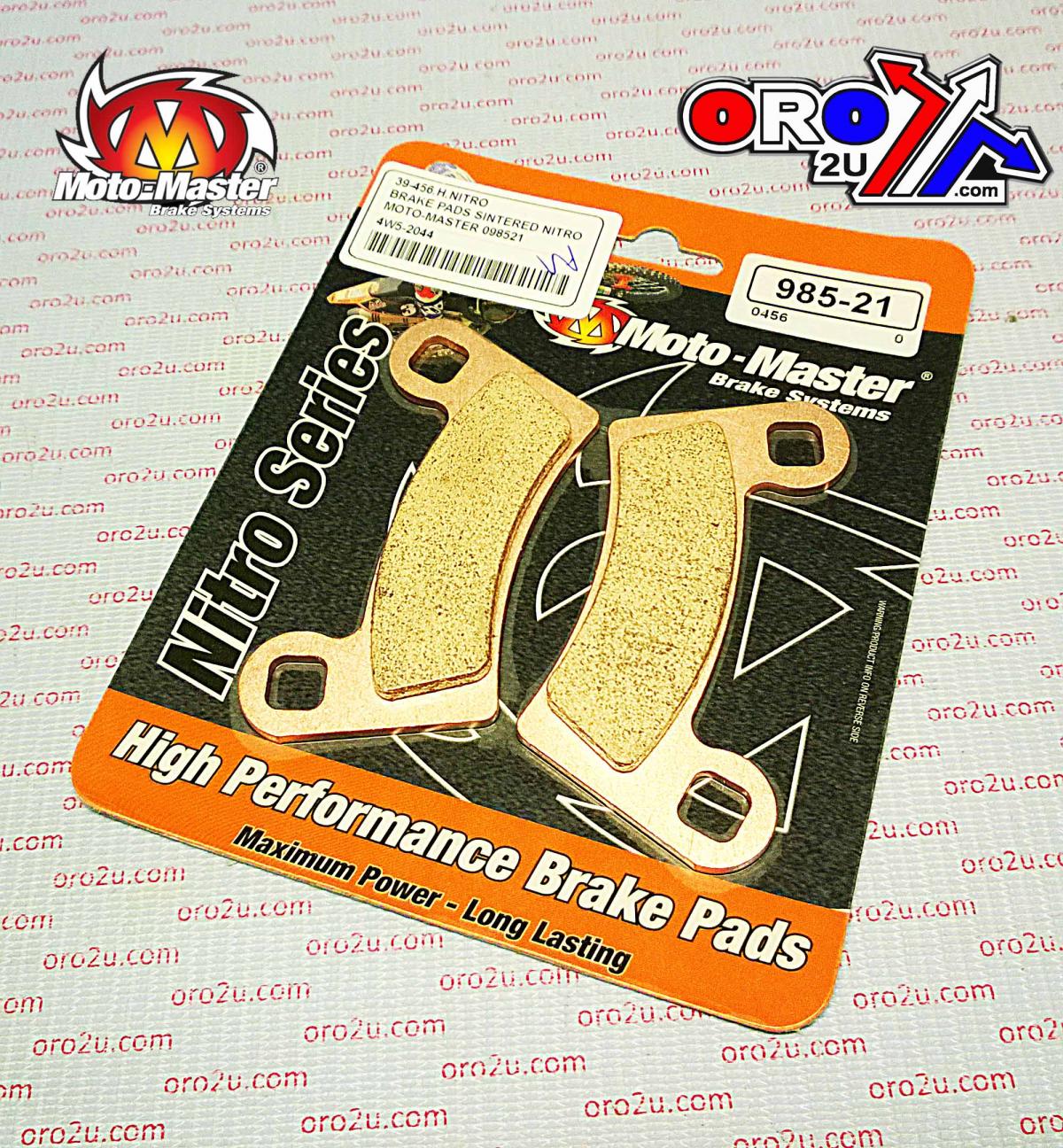 BRAKE PADS SINTERED NITRO, MOTO-MASTER 098521, 39-456 image 1