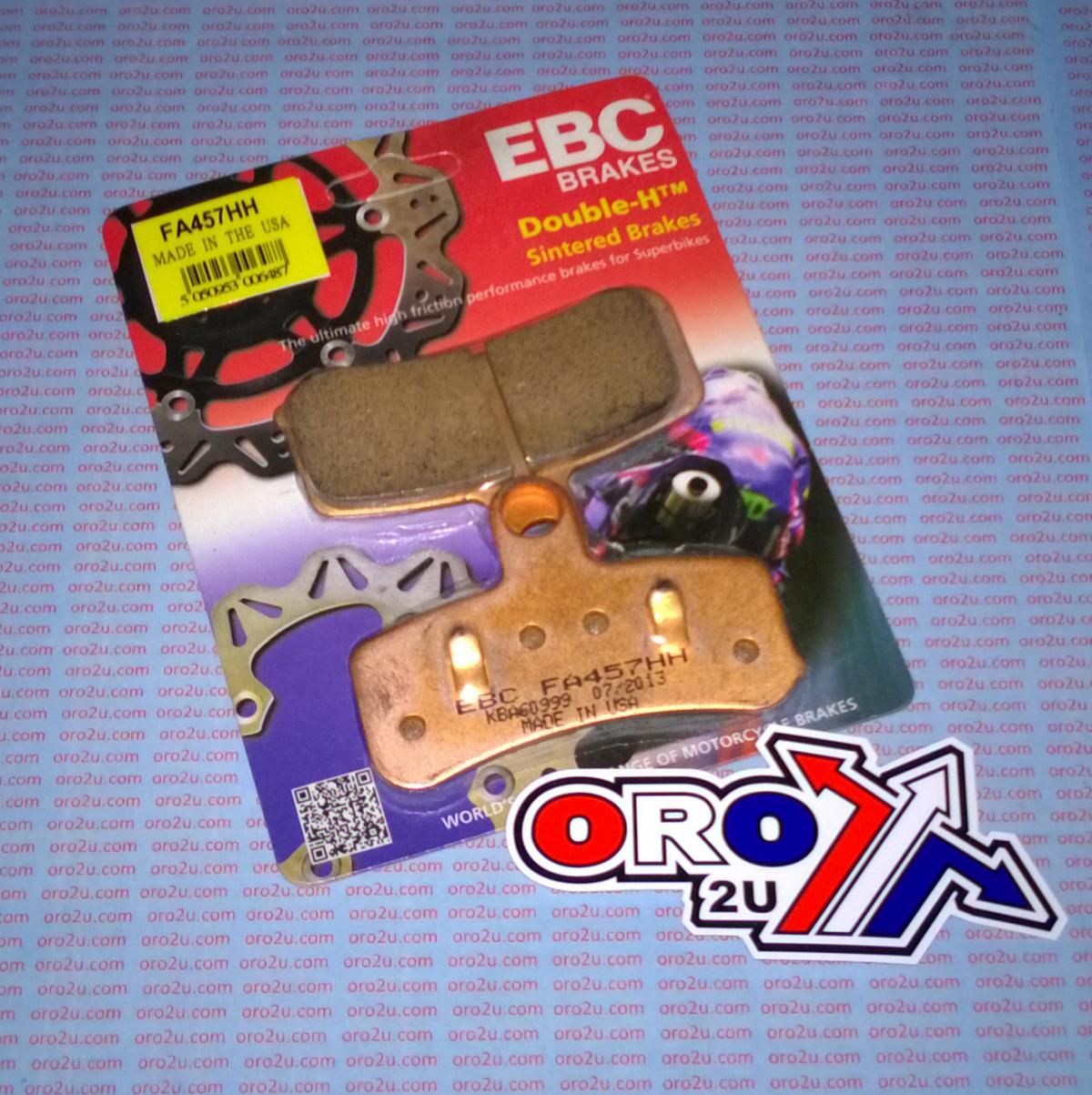 BRAKE PADS SINTERED METAL, EBC FA457HH GOLD, HARLEY DAVIDSON image 1