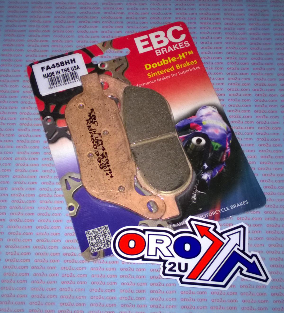 BRAKE PADS SINTERED METAL HH, EBC FA458HH GOLD, HARLEY DAVIDSON image 1