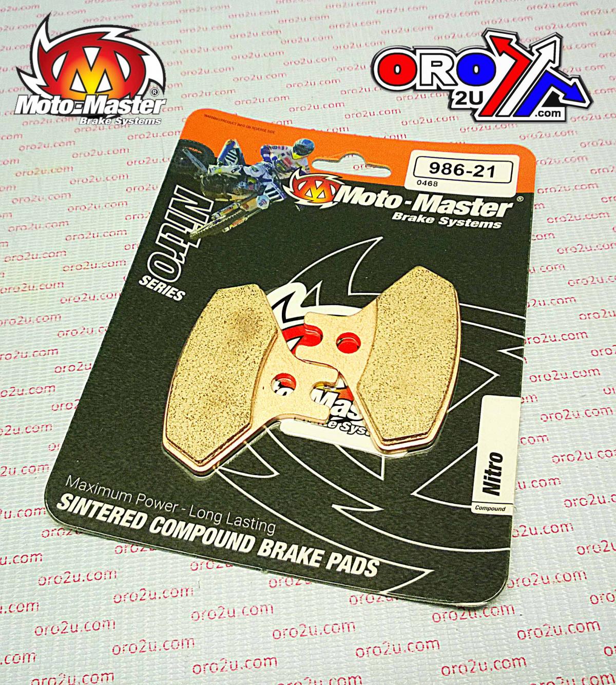 BRAKE PADS SINTERED NITRO, MOTO-MASTER 098621, 39-468 image 1