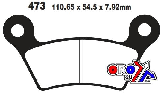 BRAKE PADS STD KEVLAR ORGANIC, EBC FA473 SEMI METAL, 39-473 thumbnail 2