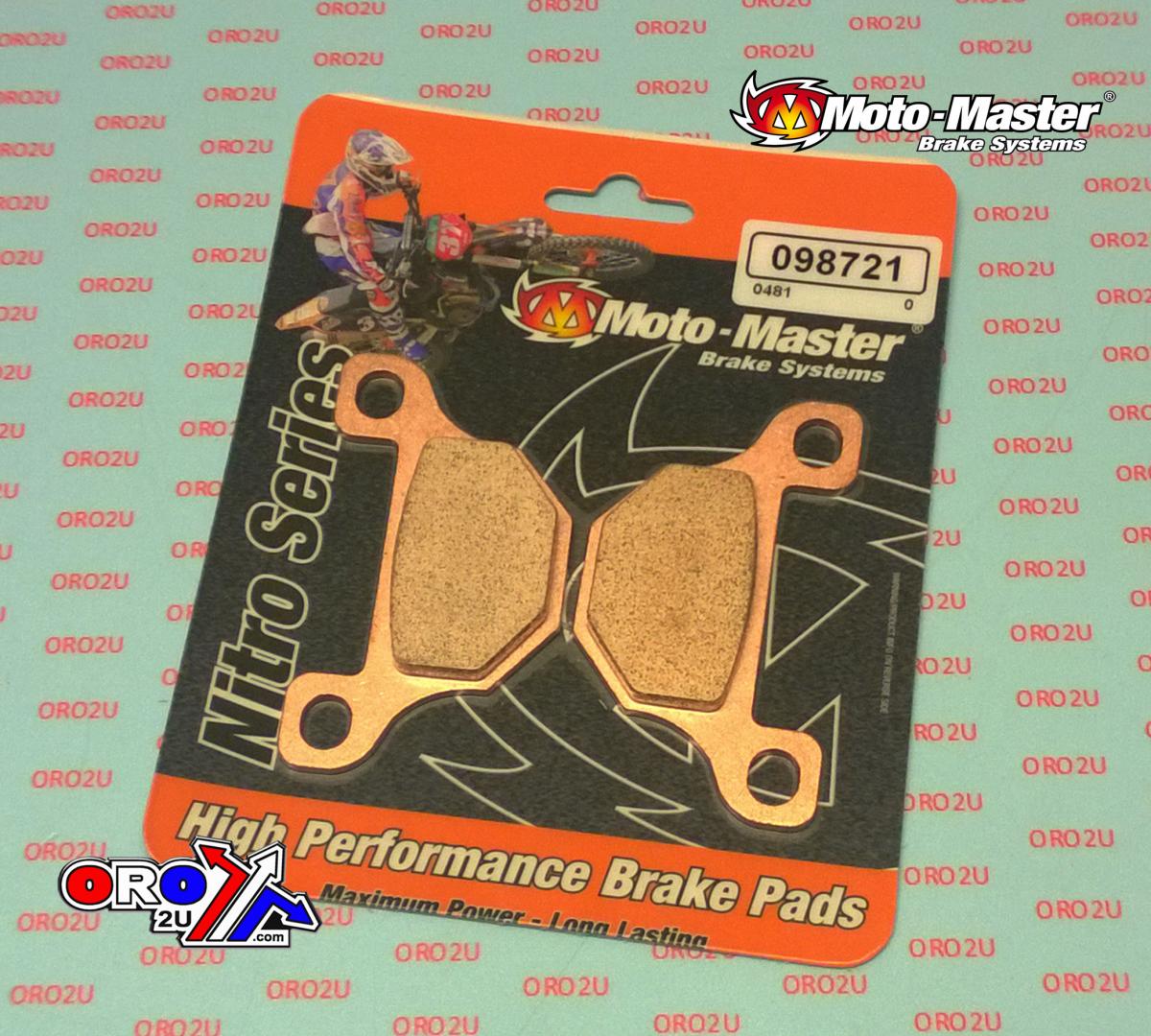 BRAKE PADS SINTERED NITRO, MOTO-MASTER 098721, 39-481 image 1