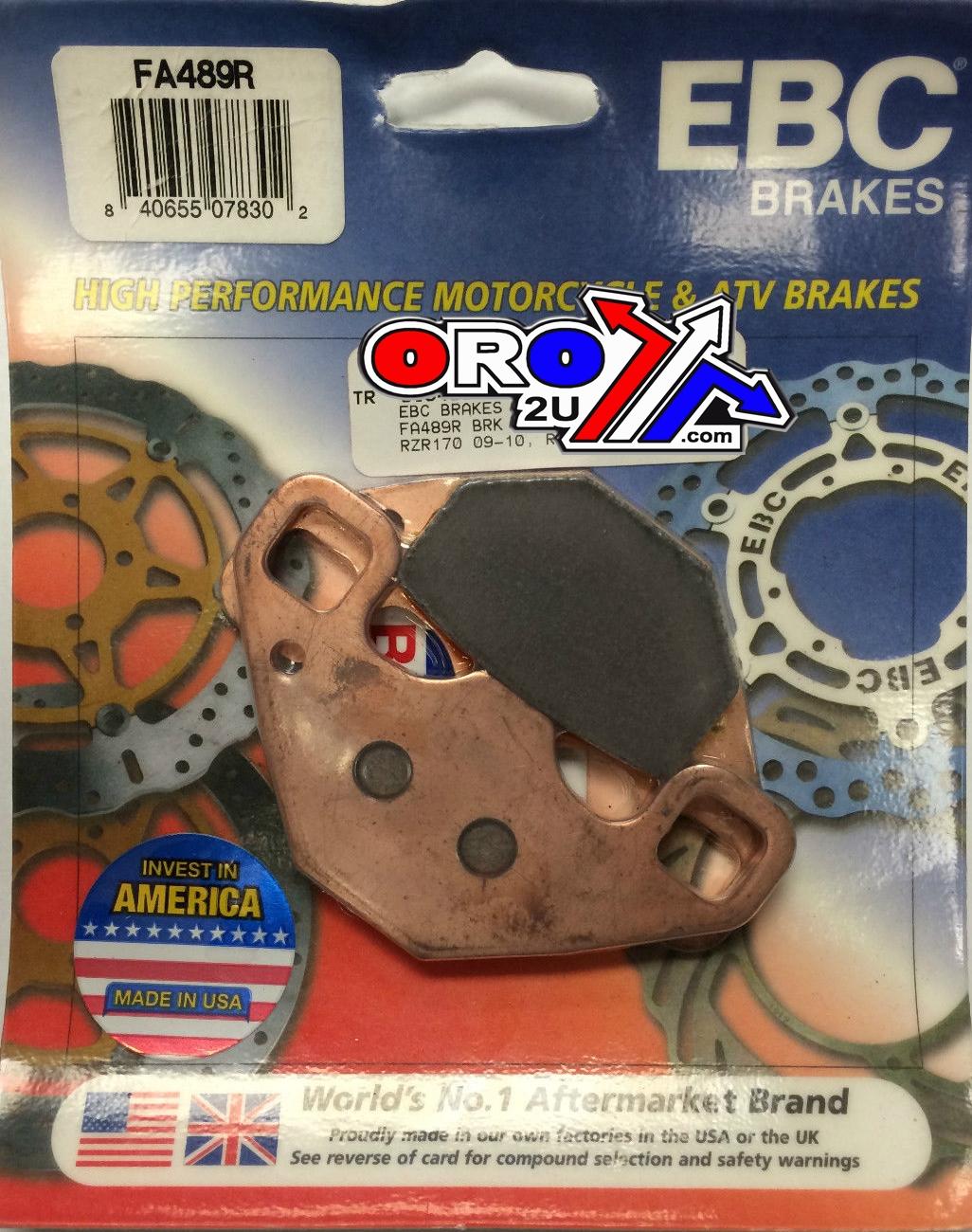 BRAKE PADS SINTERED FA489R EBC 39-489 image 1