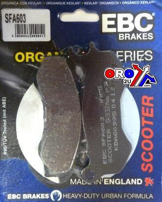 BRAKE PADS STD SCOOTER ORGANIC, EBC SFA603 image 1