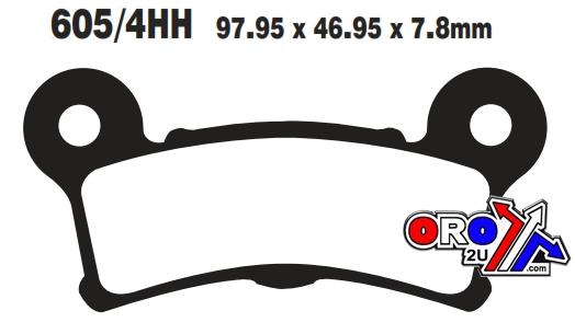 BRAKE PADS SINTERED METAL, EBC FA605/4HH HARLEY DAVIDSON thumbnail 2