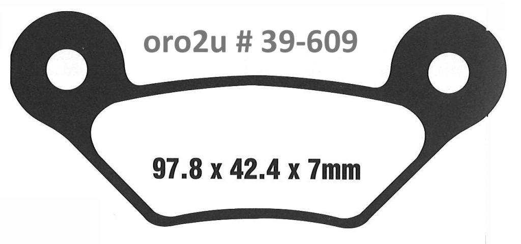 BRAKE PADS SINTERED FA609R EBC, JOHN DEERE AM141182, 39-609 thumbnail 3