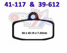 BRAKE PADS SINTERED RC-1, RENTHAL BP-117, BP117 WORKS, 39-612, 41-117.H.REN thumbnail 3