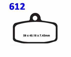 BRAKE PADS STD EBC FA612TT thumbnail 3