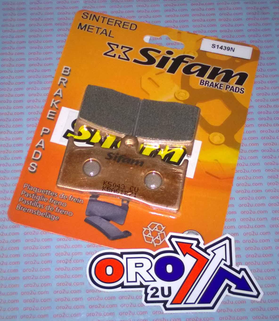 BRAKE PADS DISC SINTERED METAL, SIFAM S1439N (FA613) image 1