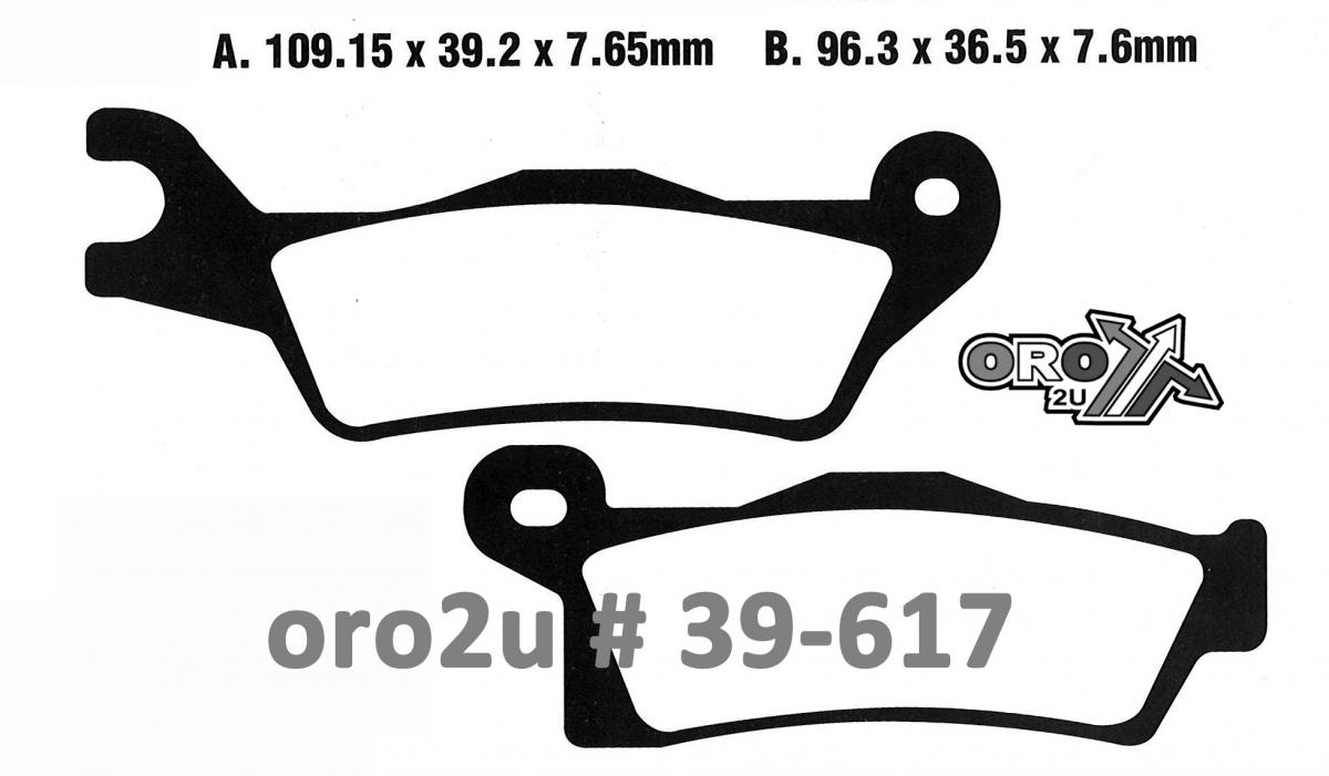 BRAKE PADS SINTERED METAL HD, QD-D EXTREME RIGHT, AT-05266F, 39-617.BR DB2215 thumbnail 3