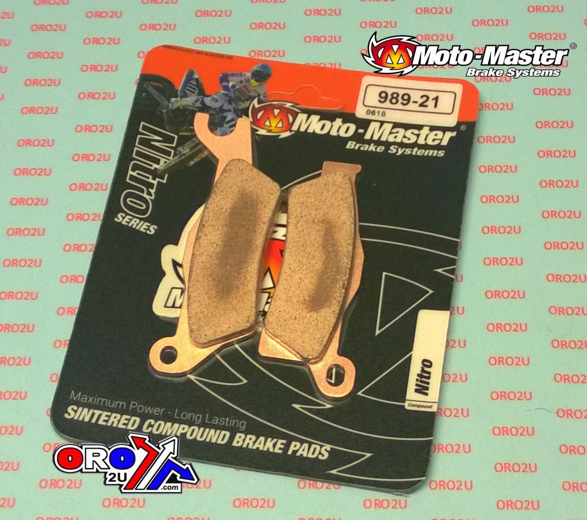 BRAKE PADS SINTERED METAL, MOTO-MASTER 098921 NITRO, 39-618 thumbnail 2