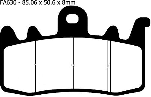 BRAKE PADS SINTERED METAL, EBC FA630HH GOLD, 39-630 thumbnail 4