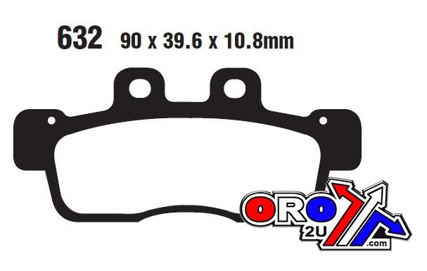BRAKE PADS STD SCOOTER ORGANIC, SFA632 EBC SCOOTER thumbnail 3