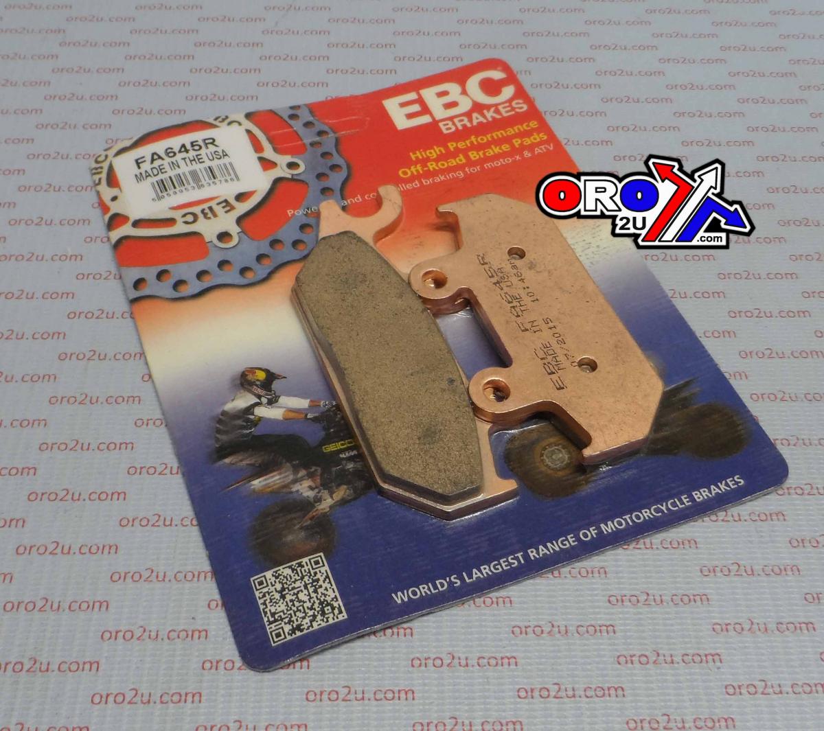 BRAKE PADS SINTERED FA645R, EBC PADS FA645R thumbnail 2