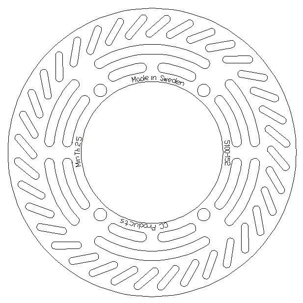 DISC BRAKE FRONT CR XR HONDA, CROSS-CENTER PRODUCT 5100-152 [Made in Sweden] thumbnail 2