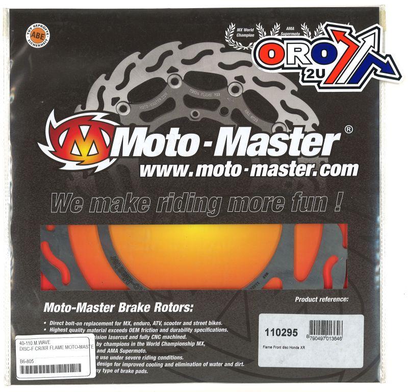 DISC BRAKE FRONT CR, XR FLAME, MOTO-MASTER 110295 HONDA thumbnail 2
