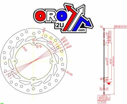 DISC BRAKE FRONT HONDA XR MTX CR MDS013 thumbnail 2