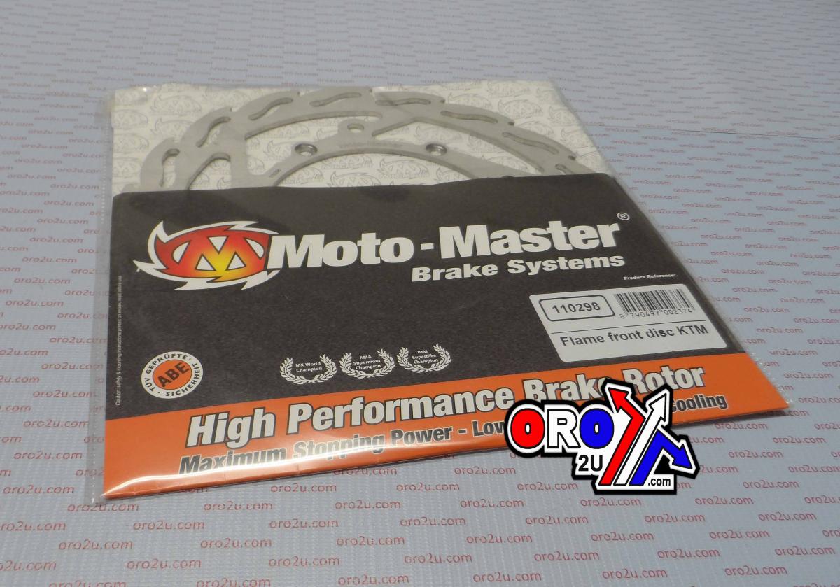 DISC BRAKE FRONT KTM HUS FLAME, WITH SPEEDO HOLE, MOTO-MASTER 110298 thumbnail 2