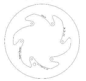 DISC BRAKE FRONT KTM HUSQ, WITH SPEEDO HOLE, CROSS CENTRE 5100-51 HUSABERG thumbnail 2